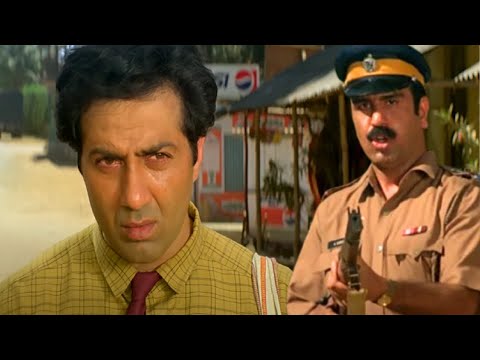 जल्दी से अपनी पहचान बताओ - नए शहर में हुआ सनी देओल का पुलिस से मुकाबला - Sunny Deol - Ghatak Part 2