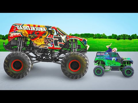 Power Wheels Monster Truck Police Car Chase - Braxton and Ryder Show