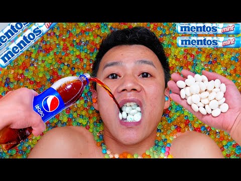 Experiment: Big Toothpaste of Coca Cola, Fanta, Mtn Dew, Sodas, Pepsi, Sprite and mouth vs Mentos