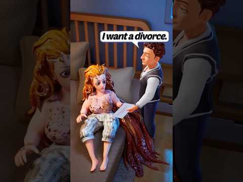 Wife Ne Support Ki But Husband Ne Divorce #shorts #3danimation #shortanimation