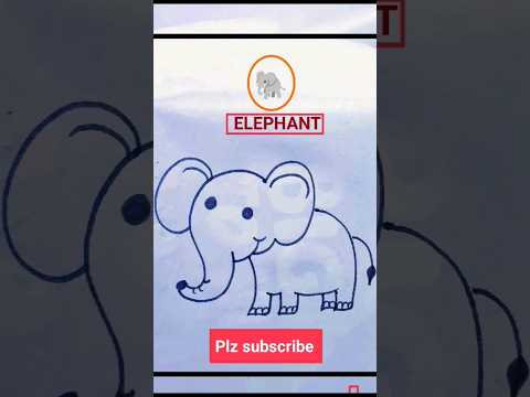 easy kids drawing #viral #drawing #art #elephant #new #ytshorts #reels #trending #youtube #kidsvideo