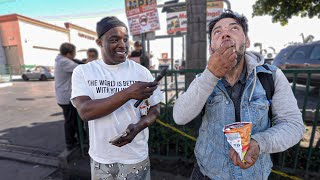 Paying Strangers In The HOOD To Eat a Bag Off Cheetos In 60 Seconds For $100