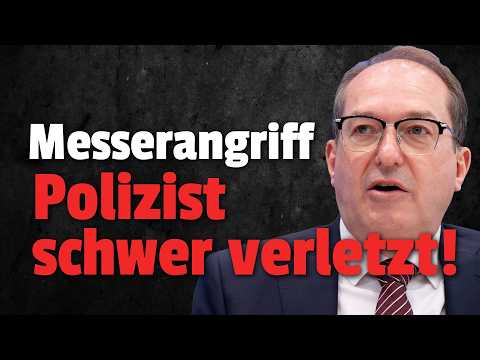 💥Messerangriff auf Polizisten: Afghane von Beamten ERSCHOSSEN