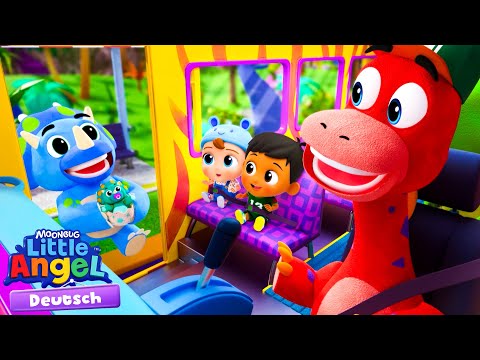 Die Räder am Dino Bus 🦖 Dinosaurier entdecken! | Little Angel Deutsch