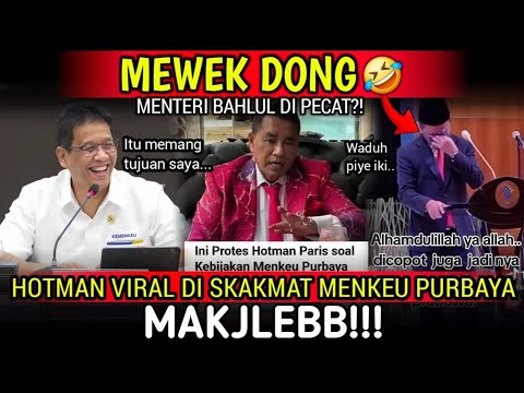 JLEBB!! SOK NGRITIK KEBIJAKAN MENKEU PURBAYA, HOTMAN PARIS DI LIBAS HABIS MENKEU PURBAYA 