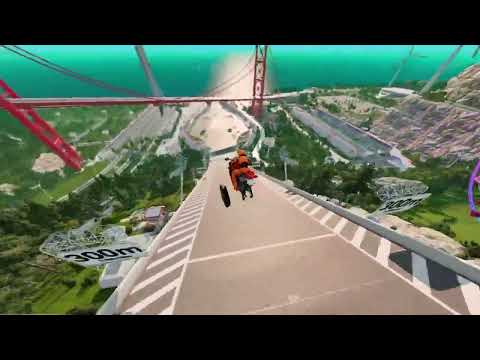High speed motorbike jump in Beamng Drive