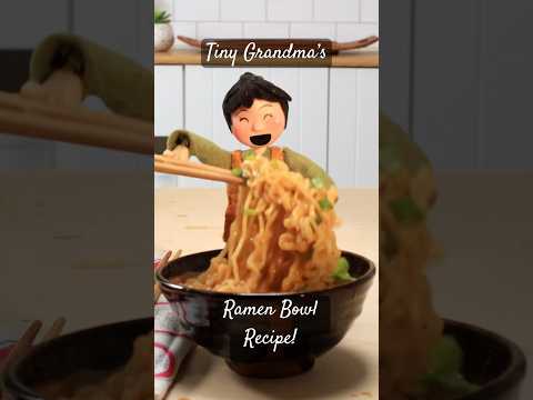 Tiny Grandma’s Ramen Bowl! This is Tan Tan Ramen. #stopmotion #tinygrandma  #ramen