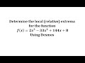 Understanding Relative Extrema with Desmos