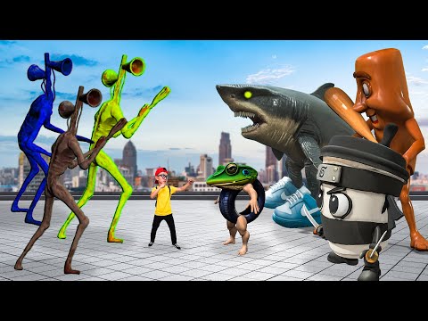 TEAM SIREN HEAD vs TEAM BRAINROT - in real life