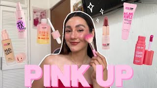 MAQUILLÁNDOME CON PRODUCTOS DE PINK UP🩷