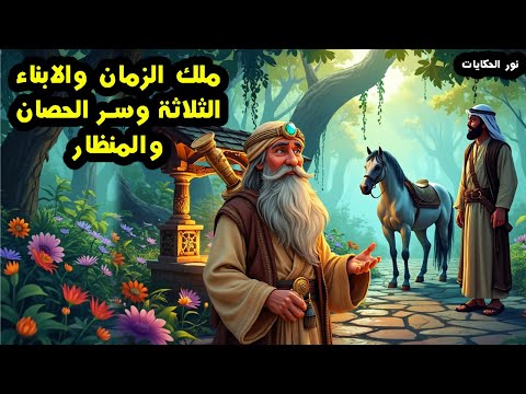 قصة ملك الزمان والابناء الثلاثة وسر الحصان والمنظار من القصص الخيالية المشوقة والمسموعة قبل النوم