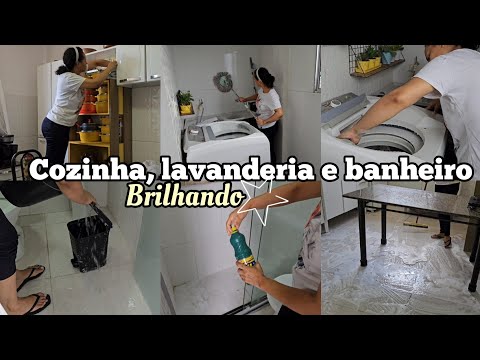 DEIXEI A LAVANDERIA, COZINHA E BANHEIRO BRILHANDO