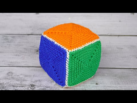 DADO DE COLORES TEJIDO A CROCHET