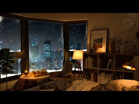 Smooth Jazz Piano Music in Cozy Bedroom - Relaxing Jazz Music for Sleep, Study, Focus, Work