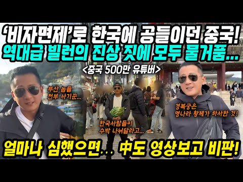 중국반응│비자면제 카드까지 꺼내들며 한국에 손 내밀던 중국정부│역대급 빌런 크리에이터 등장에 모두 물거품│중국 인민들도 창피하다고 외면한 그의 영상들│중국어로[路]