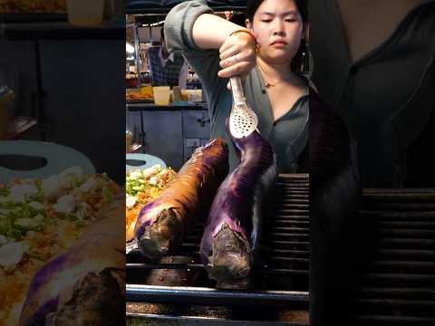 라오스 가면 꼭 먹어봐야 하는 대왕 가지 구이 - laos street food