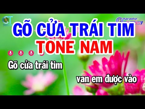 Karaoke Gõ Cửa Trái Tim Tone Nam ( Dm ) Nhạc Sống Beat Chuẩn Nhất || Karaoke Đồng Sen