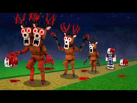 Birth to Death Of Surviving 99 Night Deer in Minecraft..