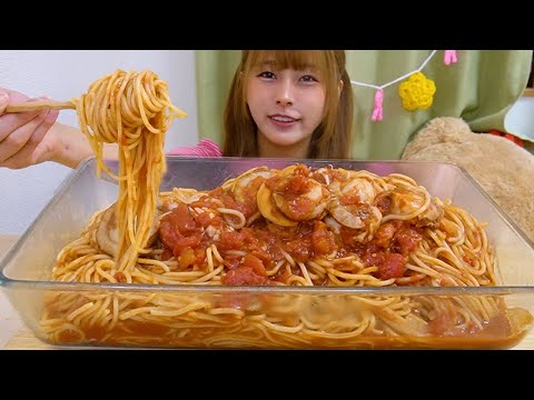 【大食い】トマトシーフードパスタ