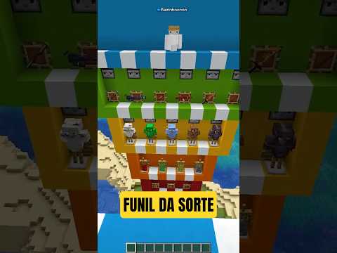 Isso foi muito azar ๐ - Funil da sorte #minecraft