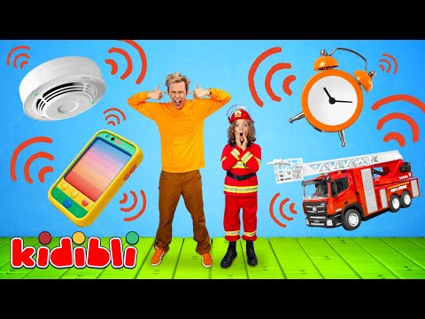 Firefighter Kids turn off Firetruck Sirens 🚒 Educational Video for Kids | Kidibli