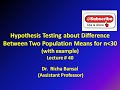 Understanding t-tests and Hypotheses