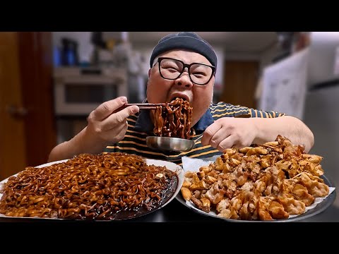 고아재의 시그니쳐 대패삼겹살과 꾸덕한 짜장라면!│Black Bean Noodles and Pork Belly Mukbang Eatingshow