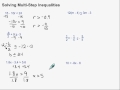 Solving Inequalities and Operations
