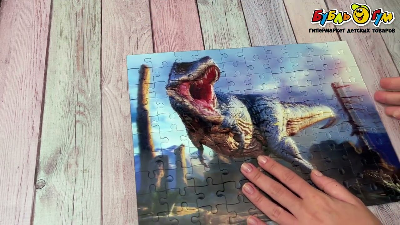 Пазл Prime 3D Тираннозавр 100деталей - видео Пазл Prime 3D Тираннозавр 100деталей - видео