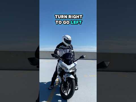 Turn Right To Go Left? Motorcycle Counter Steering Explained #motorcycle #ninja400 #shorts