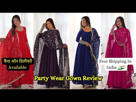 Most Viral Party Wear Gown Review / Long Gown / Anarkali Gown / Long Dress Haul / Unique Style Gown