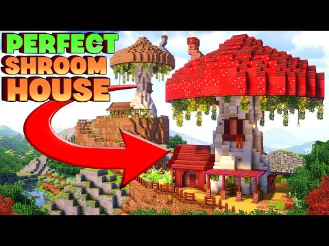 How to Build A PERFECT Minecraft Mushroom House!