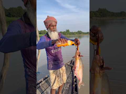 Old fishing method in fisherman with tasty bait #fishing #fishinglife #hookfishing