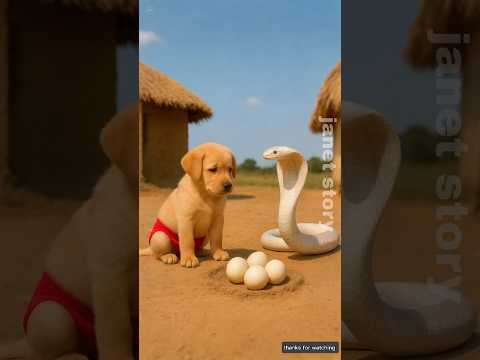 The dog ate the snake's egg and the doctor saved it 😭 #ai #dog #snake