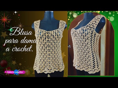 Blusa para dama a crochet  #crochet #fácil #tutorial