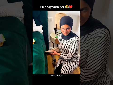 One day with her 😂❤️ || Wedding Nasheed #islamicshorts #islamicreminder #islam #love #allah #couple