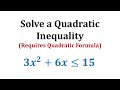 Quadratic Inequalities and Their Solutions