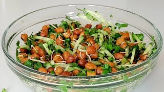 Sprouted chana (chickpeas) make a truly high-protein, fiber-rich, low-calorie dinner!