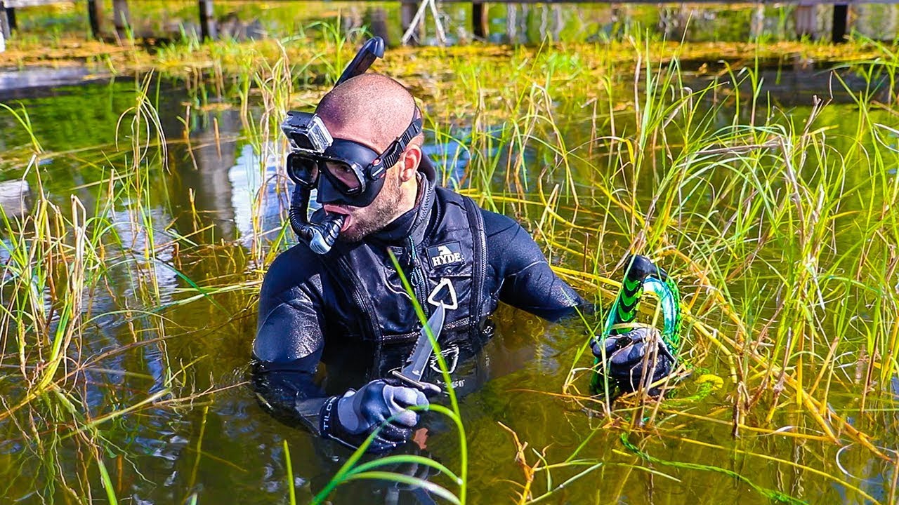 Treasure Hunting in SNAKE infested Lake! (Secret Treasure)