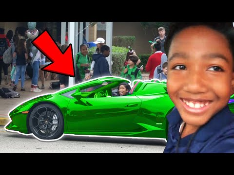 Picking Up Little Brother From School in LAMBORGHINI!