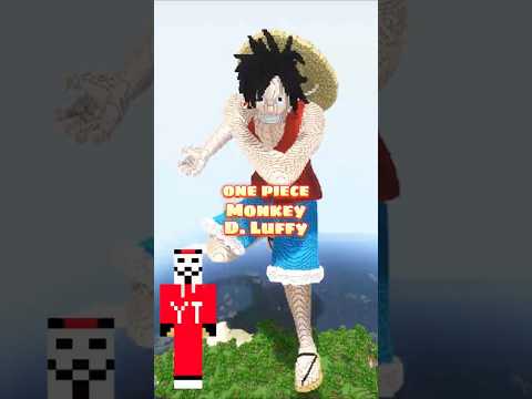 MONKEY D. LUFFY MINECRAFT BUILD CHALLENGE !  (ONE PIECE) #shorts #minecraft #minecraftbuild