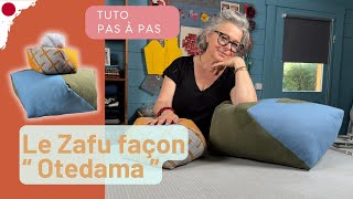 Coudre un Zafu Otedama : le coussin de méditation facile à faire avec 4 rectangles