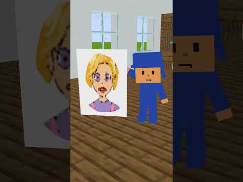 POCOYO Y SU DIBUJO #shorts #minecraft  #smilingcritters  #minecraft