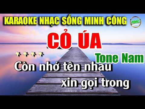 CỎ ÚA Karaoke Tone Nam Phối Chuẩn Cực Hay Và Dễ Hát