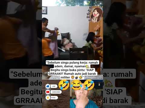 Singa pulang kerja paksu langsung panik🤣🦁 #shorts #funny #lucu #komedi #viral #singarumahtangga