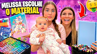 DEIXEI A MELISSA ESCOLHER MEU MATERIAL ESCOLAR E ELA ME SURPREENDEU….