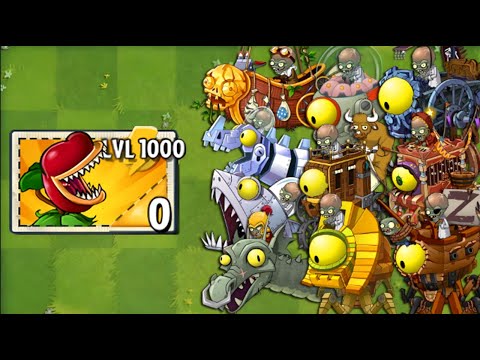 PvZ 2 Every Random Plants LEVEL 1000 Power-Up vs PvZ 2 Final Boss Fight! - PvZ 2 Epic Mod