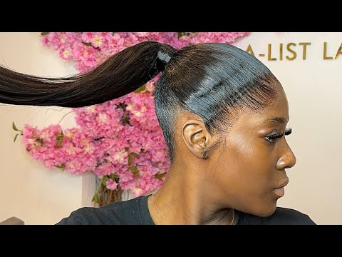 How would they know? 😍 Live Low Hairline HD Lace Frontal Pony Install at A-List Lace Hair