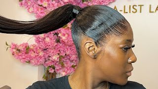 How would they know? 😍 Live Low Hairline HD Lace Frontal Pony Install at A-List Lace Hair