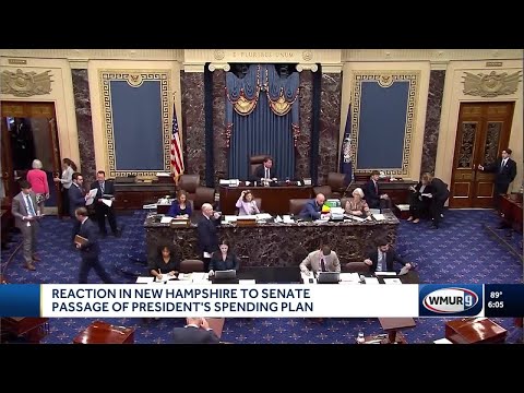 YouTube video thumbnail: Reaction in New Hampshire to Senate Passage of President's Spending Plan